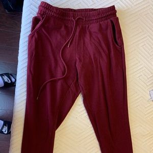 Burgundy Forever 21 Women’s Joggers
